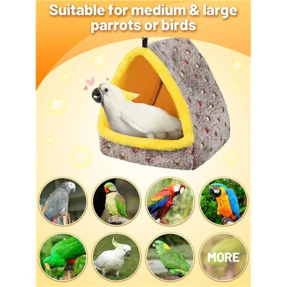 Large Winter Warm Bird Nest House, Comfortable Bird Bed for Cage with Mat